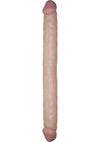 Real Skin All American Whoppers Double Dildo Dildo - Flesh/Vanilla - 13in