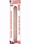 Real Skin All American Whoppers Double Dildo Dildo - Flesh/Vanilla - 13in