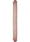 Real Skin All American Whoppers Double Dildo Dildo - Flesh/Vanilla - 18in
