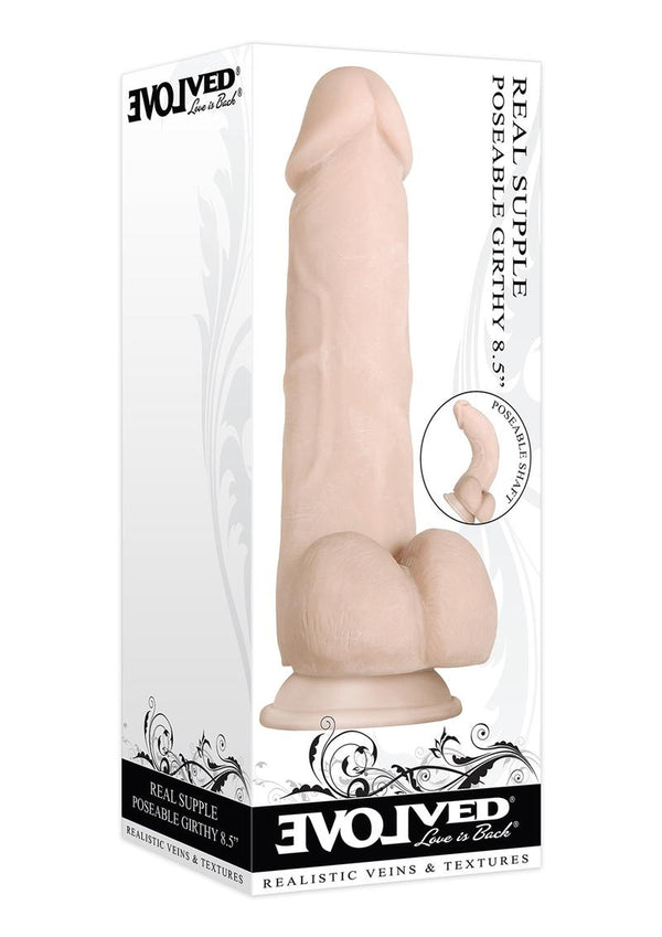 Real Supple Girthy Poseable Dildo with Balls - PATS Inc.