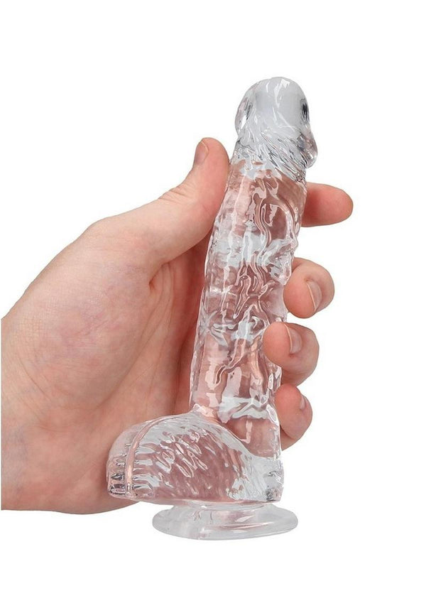 Realrock Crystal Clear Dildo with Balls - PATS Inc.