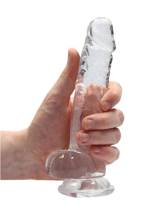 Realrock Crystal Clear Dildo with Balls - PATS Inc.