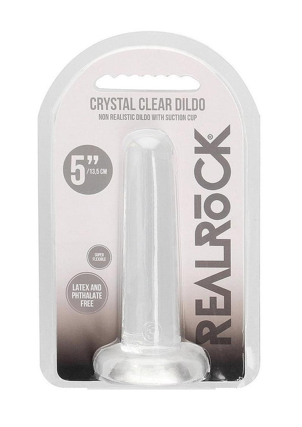 Realrock Crystal Clear Non Realistic Dildo with Suction Cup - PATS Inc.