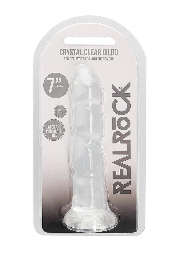 Realrock Crystal Clear Non Realistic Dildo with Suction Cup - PATS Inc.