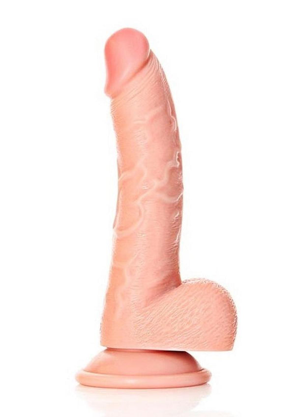 Realrock Curved Realistic Dildo with Balls and Suction Cup - PATS Inc.