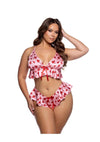 Roma Cupid Heart Short Set (2 Piece) - 1xlarge - Pink/Red - XXLarge