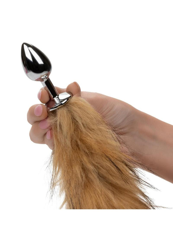 Running Wild Faux Fur Tail and Metallic Anal Plug - PATS Inc.