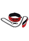 Sex and Mischief Amor Collar and Leash - Black/Rose Gold
