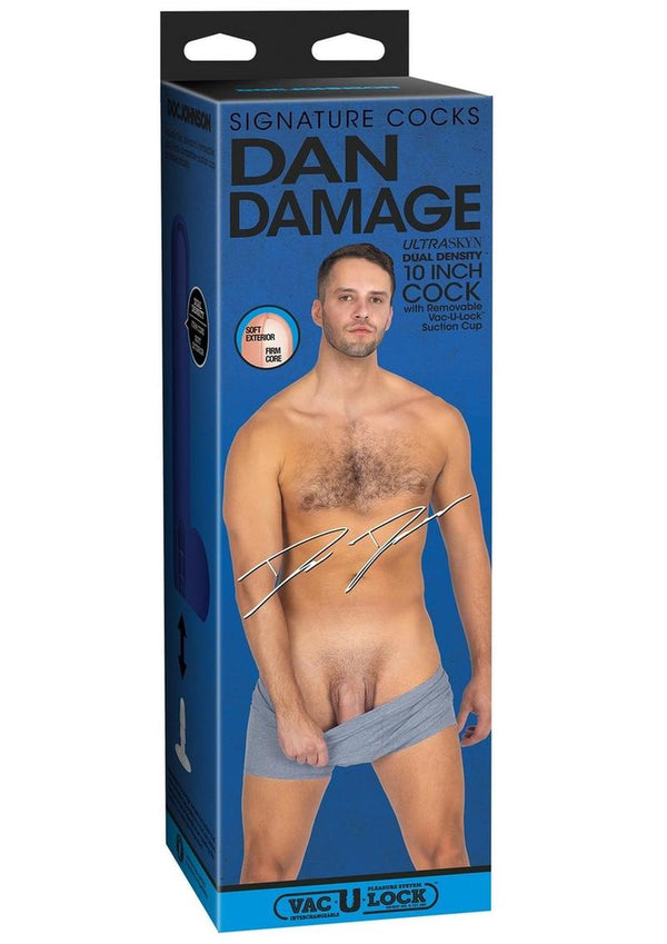 Signature Cocks Ultraskyn Dan Damage Dildo with Removable Suction Cup