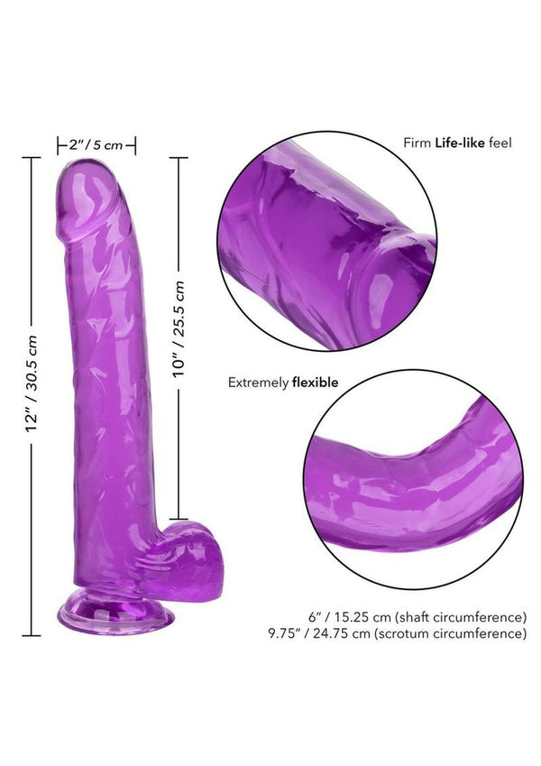 Size Queen Dildo - Purple - 10in