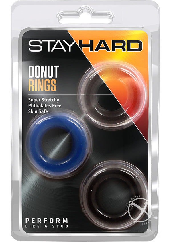 Stay Hard Donut Cock Rings - Assorted - PATS Inc.