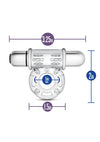 Stay Hard Vibrating Mega Bull Cock Ring - Clear