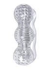 The 9's - Clear Stroke Threeway Masturbator - Clear - 5.75in
