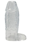 Titanmen Cock Sleeve with Ball Strap - Clear - 6in