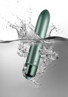 Touch Of Velvet Bullet Vibrator - Aqua Lily/Teal