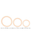 Tri Rings Cock Ring - Vanilla - 3 Piece Set/Set