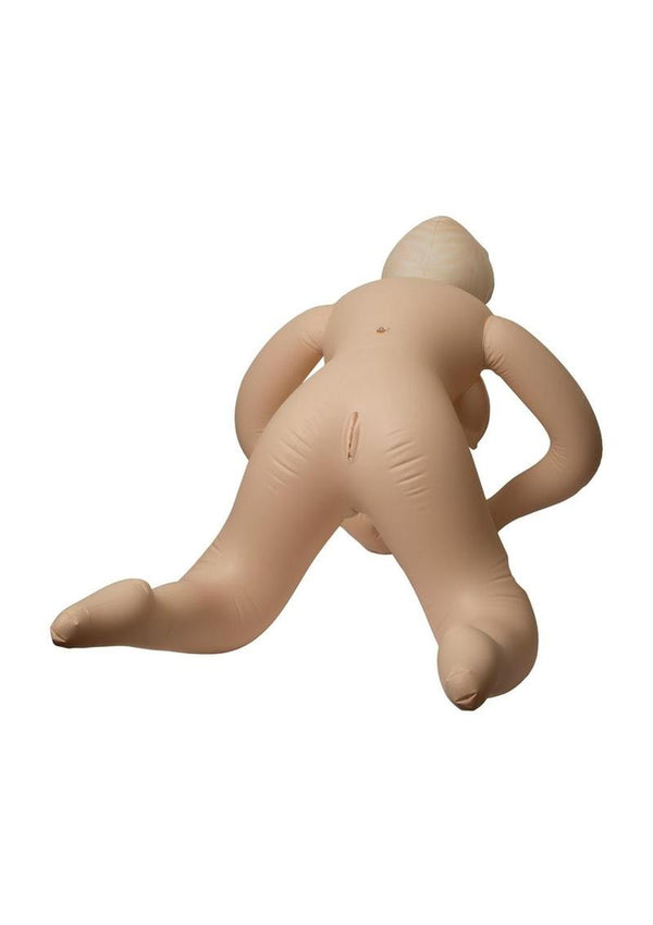 Vivid Raw Reverse Cowgirl Love Vibrating Doll - Vanilla