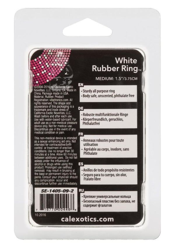 White Rubber Cock Ring - PATS Inc.