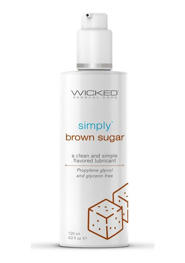 Wicked Simply Water Based Flavored Lubricant 4oz - Brown Sugar