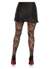 Wild Rose Net Tights - Black - One Size