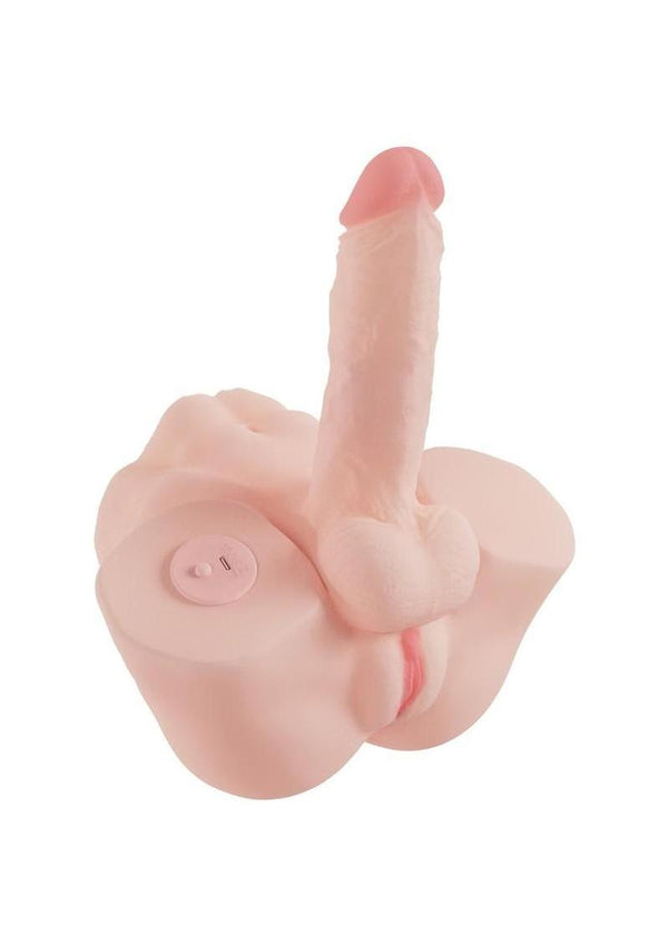 Xkin Emerie Avalon Bodyforms Trans Posable Rechargeable Vibrating Masturbator - Pussy/Penis