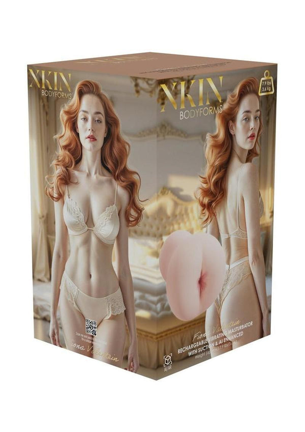 Xkin Fiona Valentein Bodyforms Rechargeable Sucking Vibrating Masturbator - Ass - Vanilla
