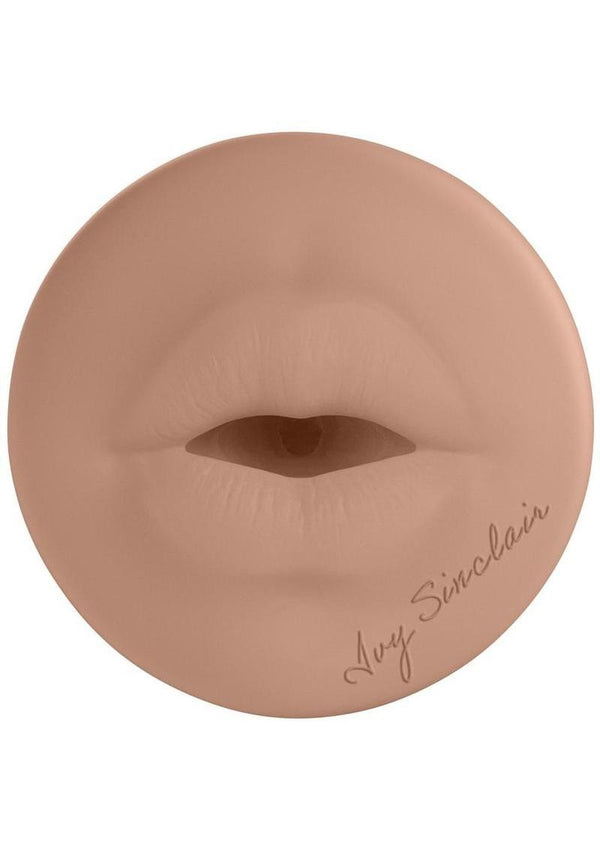 Xkin Ivy Sinclair Rechargeable Vibrating Torch Masturbator - Female Mouth - Metallic