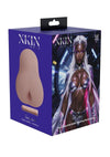 Xkin Tempest Superhero Masturbator with Rechargeable Vibrating Bullet - Female Ass - Chocolate