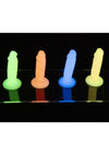 Addiction Silly Willy Glow In The Dark Silicone Dildo - Glow In The Dark/Multicolor