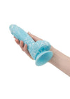 Addiction Toy Collection Luke Silicone Glow In The Dark Dildo with Balls - Blue/Glow In The Dark - 7.5in