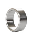 Alloy Metallic Cock Ring - Metal/Silver - Medium - 1.5in