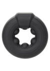 Alpha Liquid Silicone Beaded Optimum Cock Ring - Black