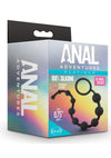 Anal Adventure Platinum Silicone 10 Anal Beads - Black