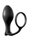 Anal Fantasy Collection Ass-Gasm Cockring Beginners Silicone Plug Slim - Black - 4in