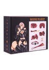 Anime Bound to Suit Beginners Fantasy Bondage Restraint - Burgundy/Gold - 7 Piece/Set