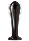 Ass-Sation Remote Control Vibrating Metal Anal Bulb - Black/Metal