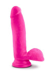 Au Naturel Bold Pleaser Dildo with Suction Cup - Pink - 7in