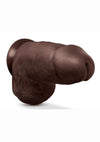 Au Naturel Chub Dildo with Suction Cup - Chocolate - 10in