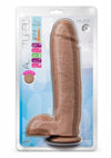 Au Naturel Huge Sensa Feel Dildo with Suction Cup - Caramel/Mocha - 10in