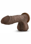 Au Naturel Mister Perfect Dildo with Balls - Chocolate - 8.5in