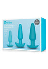 B-Vibe Anal Education Set Rechargeable Silicone Anal Play - Blue