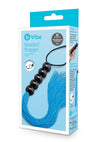 B-Vibe Beaded Silicone Flogger - Black/Teal