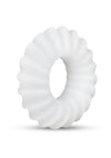B-Vibe Flex Ring Ripple Silicone Cock Ring - White