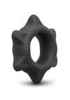 B-Vibe Flex Ring Spike Silicone Cock Ring - Black
