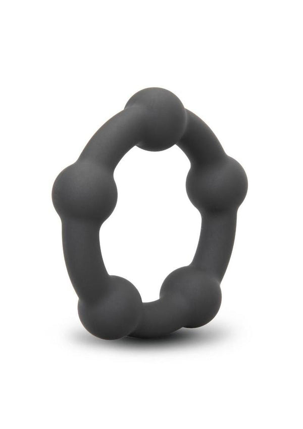 B-Vibe Snug Ring Orbit Nubby Silicone Cock Ring - Black