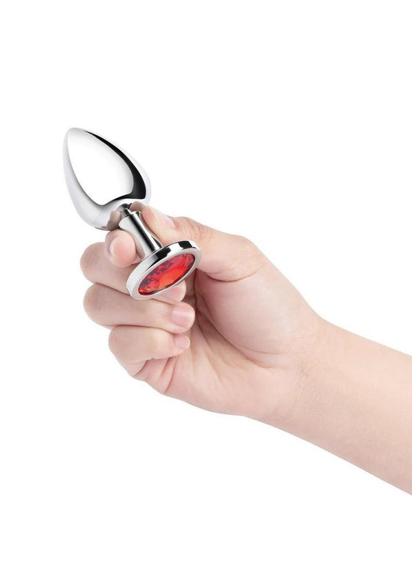 B-Vibe Stainless Steel Jewel Butt Plug