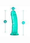 B Yours Plus Roar N' Ride Realistic Dildo - Teal - 8in