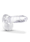 B Yours Plus Rock N' Roll Realistic Dildo with Balls - Clear - 7.25in