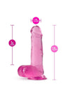 B Yours Plus Rock N' Roll Realistic Dildo with Balls - Pink - 7.25in