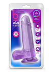 B Yours Plus Rock N' Roll Realistic Dildo with Balls - Purple - 7.25in